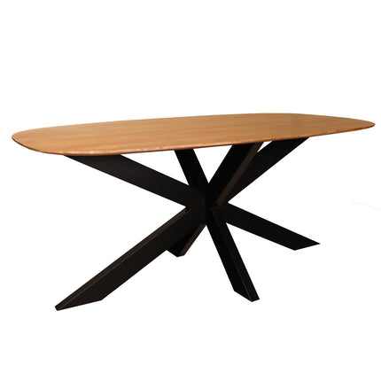Eettafel Austin deens ovaal 180cm lichtbruin mangohout