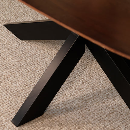 Eettafel Austin deens ovaal 180cm walnoot mangohout