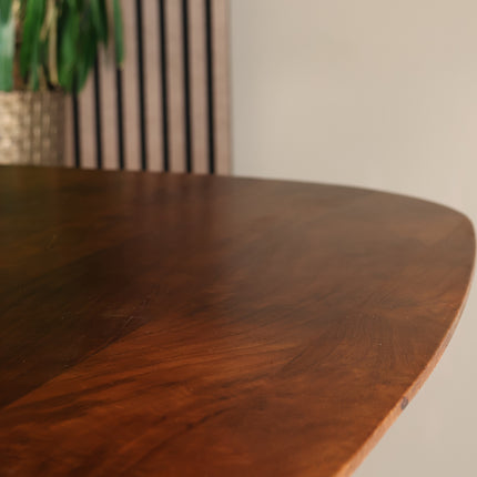 Eettafel Austin deens ovaal 180cm bruin mangohout