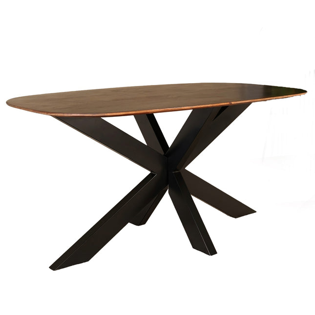 Eettafel Austin deens ovaal 180cm bruin mangohout