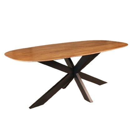 Eettafel Austin deens ovaal 200cm lichtbruin mangohout