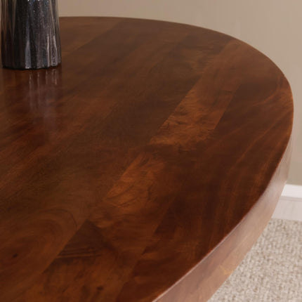 Eettafel James ovaal 160cm bruin mangohout