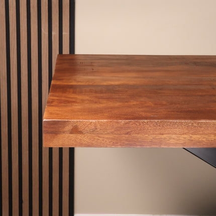 Eettafel John rechthoekig 160cm bruin mangohout