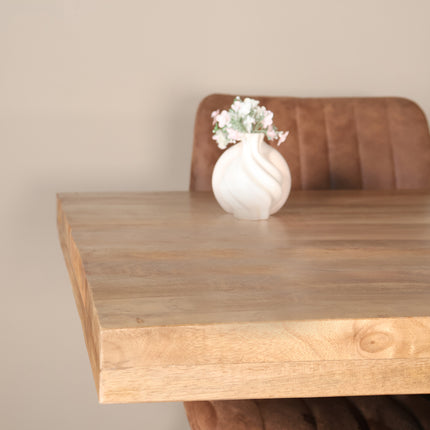 Eettafel John rechthoekig 200cm lichtbruin mangohout