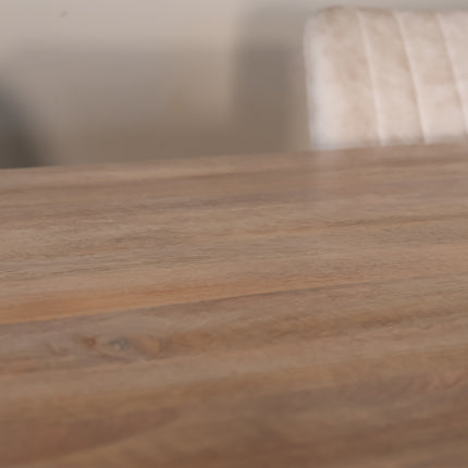 Eettafel John rechthoekig 200cm lichtbruin mangohout