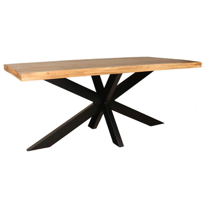 Eettafel John rechthoekig 200cm lichtbruin mangohout