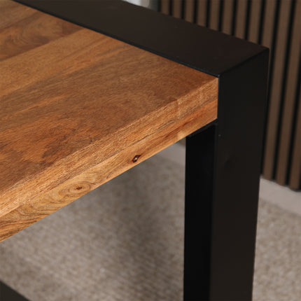 Eettafel Jonas rechthoekig 140cm lichtbruin mangohout