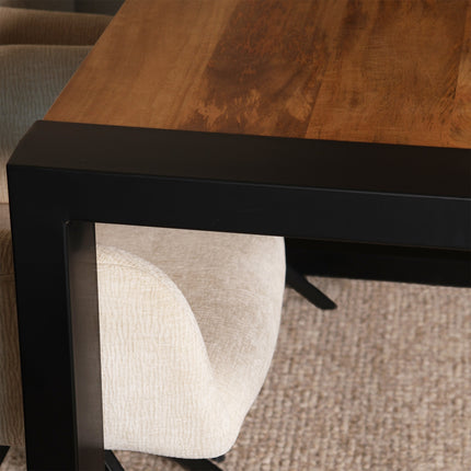 Eettafel Jonas rechthoekig 140cm bruin mangohout
