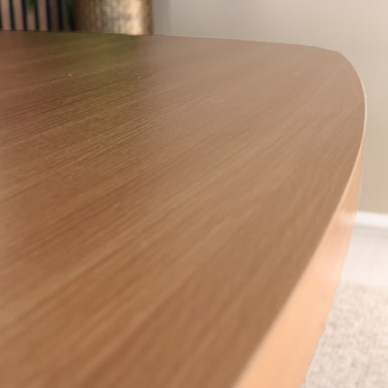 Eettafel Leco deens ovaal 160cm eiken melamine