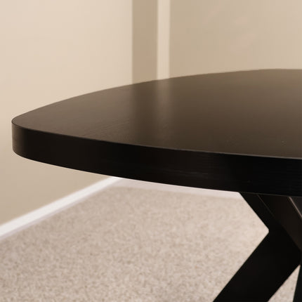 Tweedekans model: Eettafel Leco deens ovaal 160cm zwart melamine