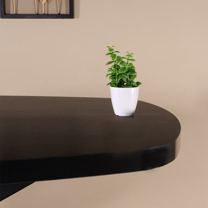 Tweedekans model: Eettafel Leco deens ovaal 160cm zwart melamine