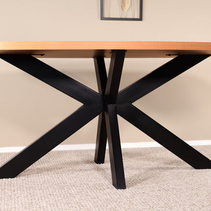 Eettafel Leco deens ovaal 180cm eiken melamine