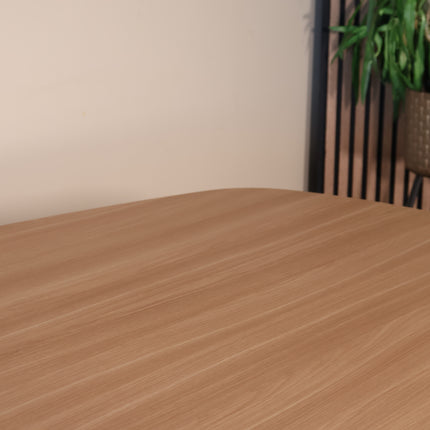 Eettafel Leco deens ovaal 180cm eiken melamine