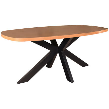 Eettafel Leco deens ovaal 180cm eiken melamine