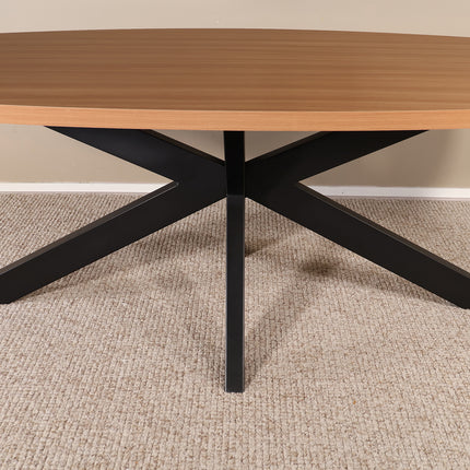 Eettafel Leco deens ovaal 240cm eiken melamine