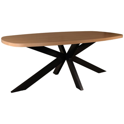 Eettafel Leco deens ovaal 300cm eiken melamine