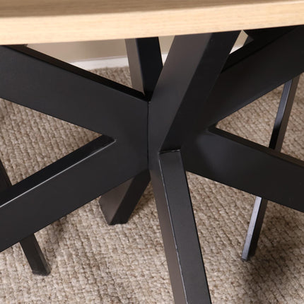 Eettafel Rato ovaal 210cm lichtbruin MDF