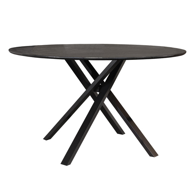 Eettafel Ronsi Antoinette rond 130cm zwart MDF