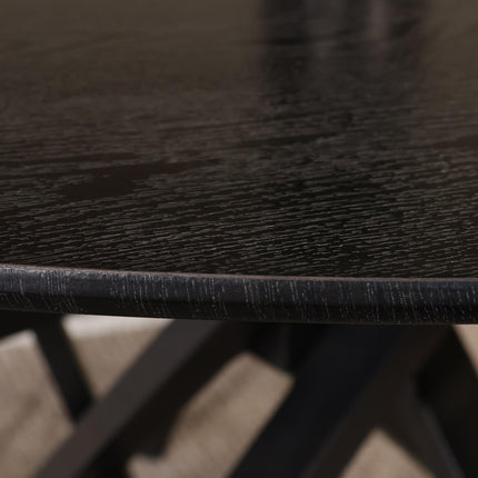 Eettafel Ronsi Antoinette rond 140cm zwart MDF