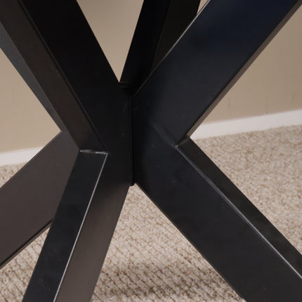 Eettafel Sanne rond 150cm zwart melamine