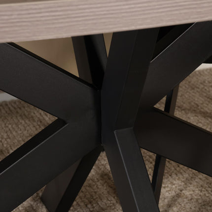 Eettafel Tommy ovaal 240cm grijs melamine