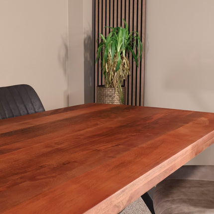 Eettafel Xavier rechthoekig 160cm bruin mangohout