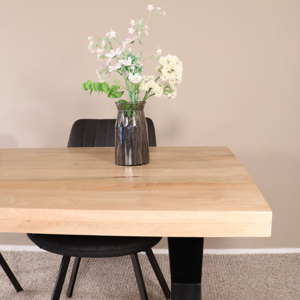 Eettafel Xavier rechthoekig 180cm lichtbruin mangohout