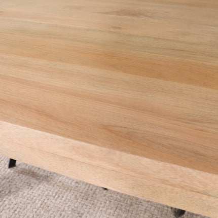 Eettafel Xavier rechthoekig 180cm lichtbruin mangohout