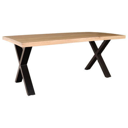 Eettafel Xavier rechthoekig 180cm lichtbruin mangohout