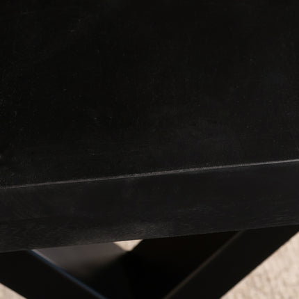 Eettafel Xavier rechthoekig 180cm zwart mangohout