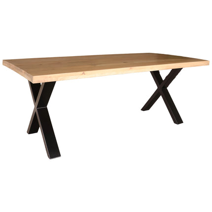Eettafel Xavier rechthoekig 200cm lichtbruin mangohout
