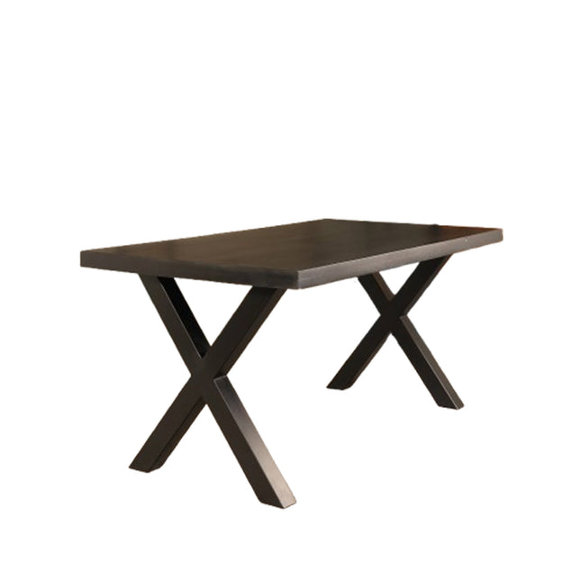 Eettafel Zeno rechthoekig 160cm zwart mangohout