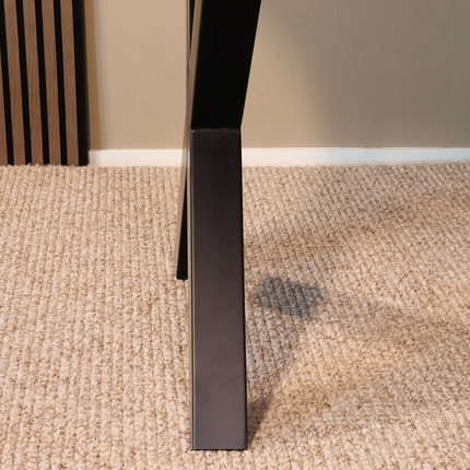 Eettafel Zeno rechthoekig 160cm zwart mangohout