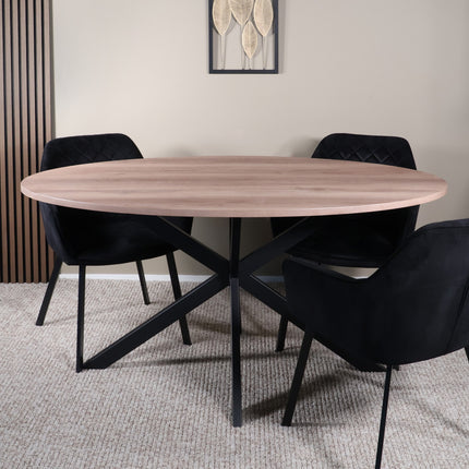 Eettafel Rato ovaal 160cm naturel MDF
