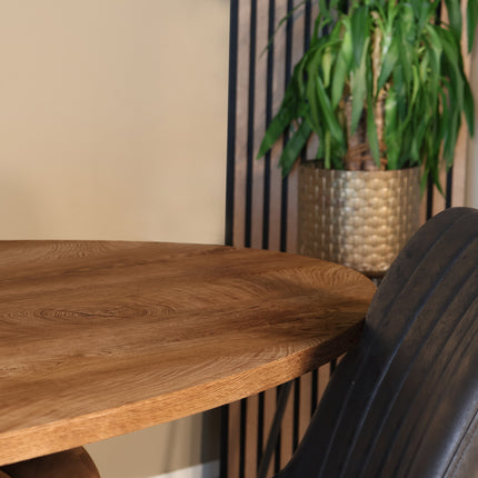 Eettafel Twist ovaal 160cm bruin MDF