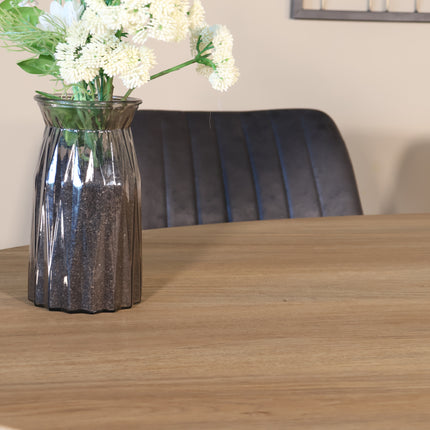 Eettafel Twist ovaal 160cm lichtbruin MDF