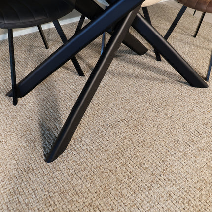 Eettafel Twist ovaal 180cm lichtbruin MDF