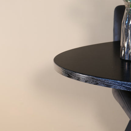 Eettafel Twist ovaal 180cm zwart MDF