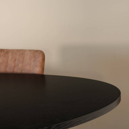 Eettafel Twist ovaal 210cm zwart MDF
