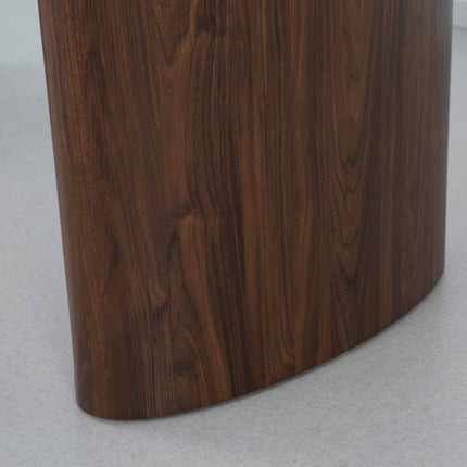 Eettafel Japandi marmerlook Alton ovaal 180cm beige walnoot