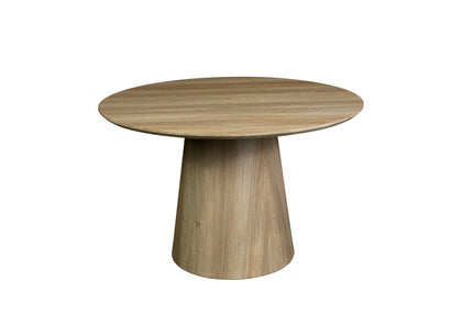 Eettafel Japandi Amber rond 130cm lichtbruin MDF