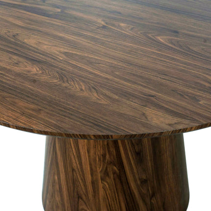 Eettafel Japandi Amber rond 120cm walnoot MDF