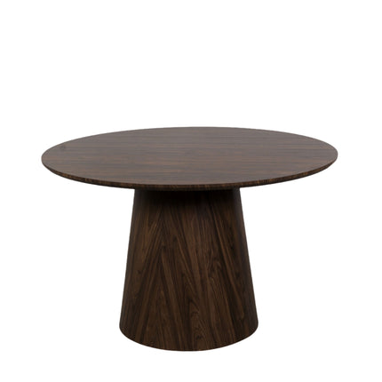 Eettafel Japandi Amber rond 120cm walnoot MDF
