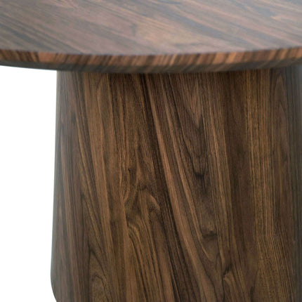 Eettafel Japandi Amber rond 120cm walnoot MDF