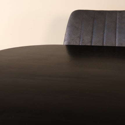 Eettafel Austin deens ovaal 160cm zwart mangohout