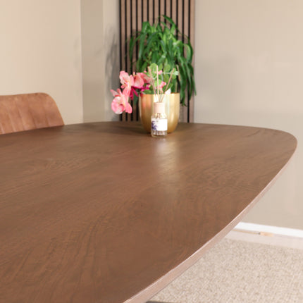 Eettafel Austin deens ovaal 180cm walnoot mangohout