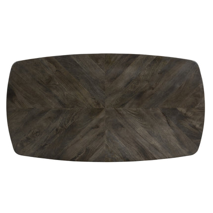 Eettafel Bali deens ovaal 200cm walnoot mangohout hongaarse punt