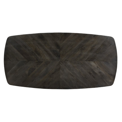 Eettafel Bali deens ovaal 220cm walnoot mangohout hongaarse punt