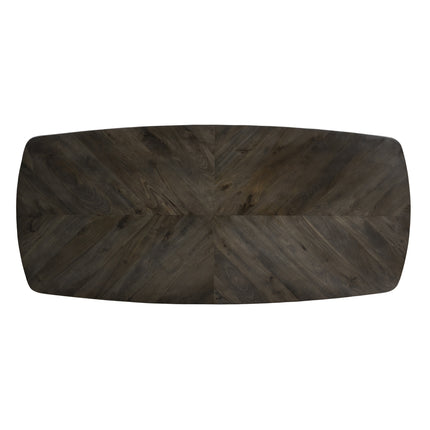 Eettafel Bali deens ovaal 240cm walnoot mangohout hongaarse punt