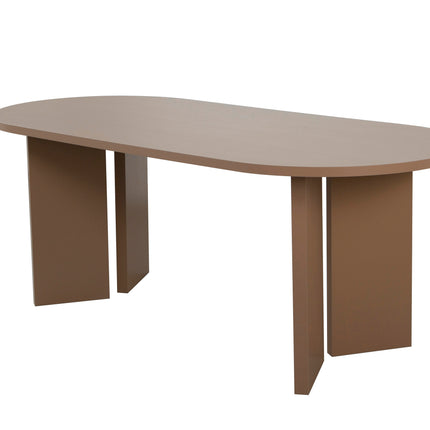 Eettafel Japandi ovaal 200cm beige melamine Hano